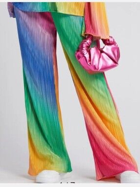 Dresses In Lala Rainbow Plisse Pants